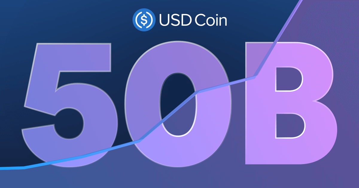 USDC Market Cap Grows to More than $50 Billion